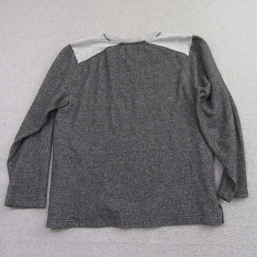 Tommy‎ Bahama Mens Pullover Sweater L Gray Heather Color Block Fleece
